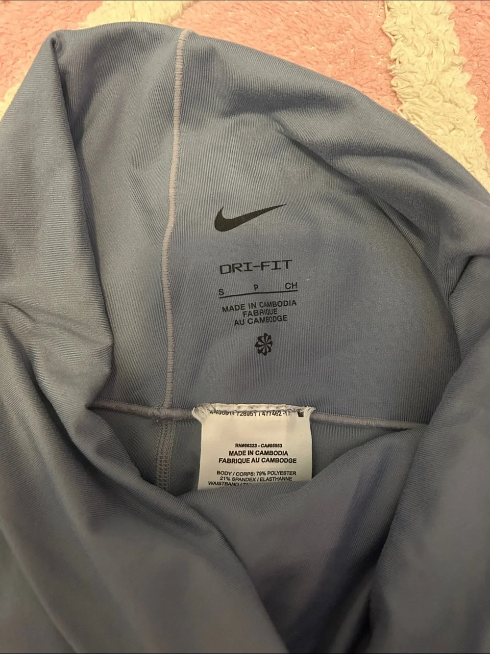 Blue Fold Over Nike Leggings
